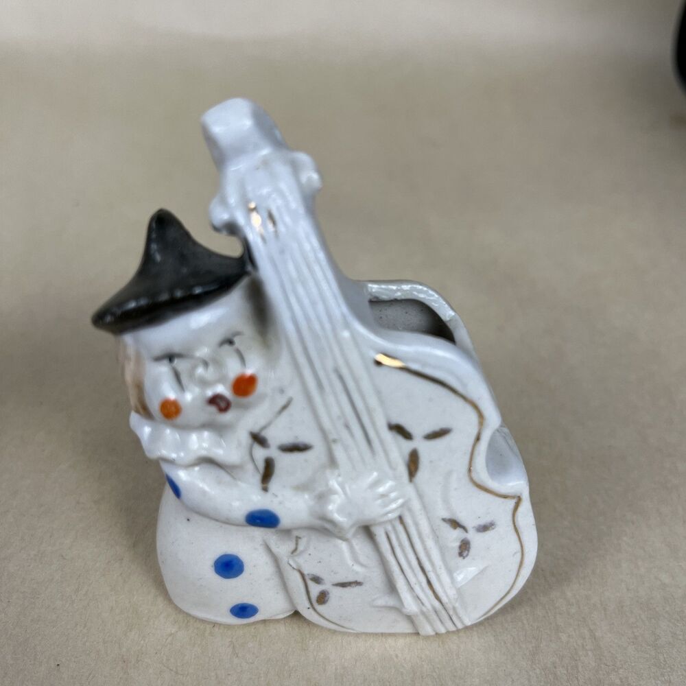 Vintage Clown & Bass Toothpick Holder Made In Japan